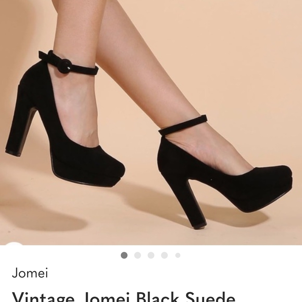 Elegant Black Suede Heels